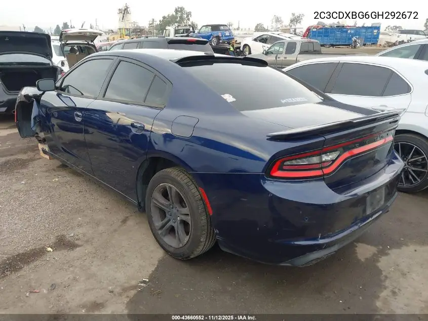 2C3CDXBG6GH292672 2016 Dodge Charger Se