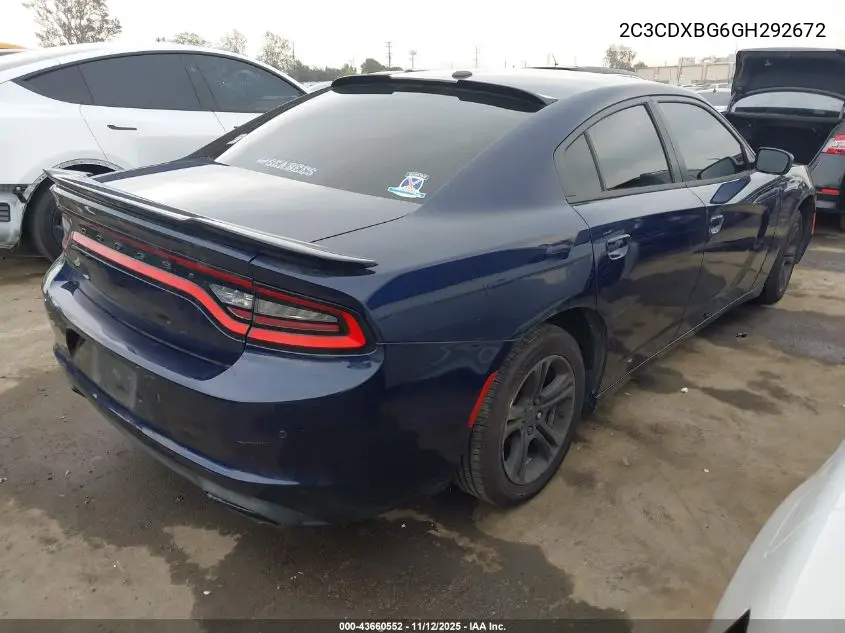2C3CDXBG6GH292672 2016 Dodge Charger Se