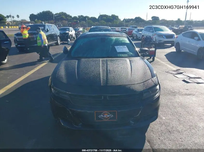 2C3CDXHG7GH169941 2016 Dodge Charger Sxt