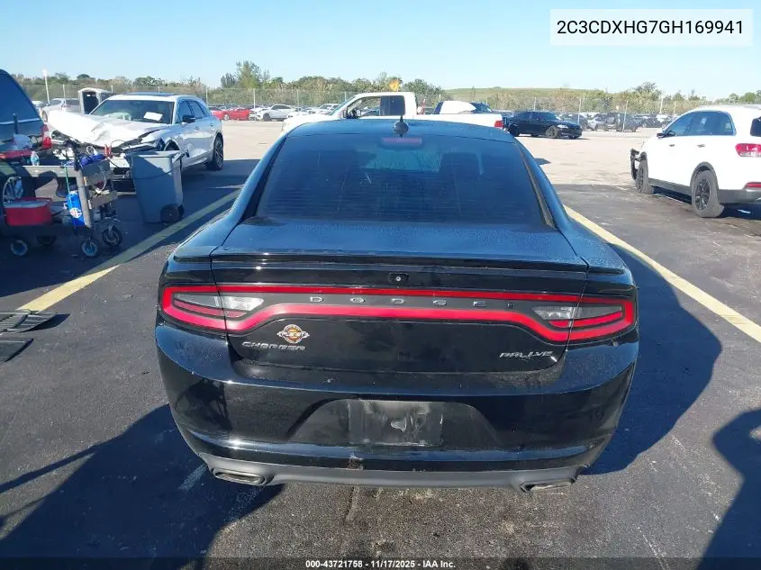 2C3CDXHG7GH169941 2016 Dodge Charger Sxt