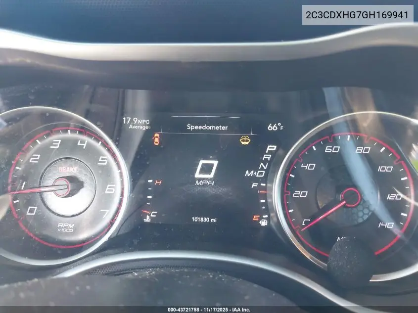 2C3CDXHG7GH169941 2016 Dodge Charger Sxt