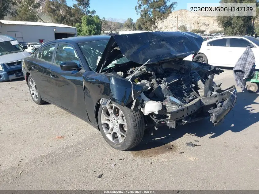 2C3CDXJG0GH147189 2016 Dodge Charger Sxt