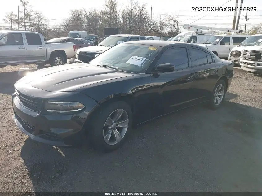2C3CDXHGXGH186829 2016 Dodge Charger Sxt