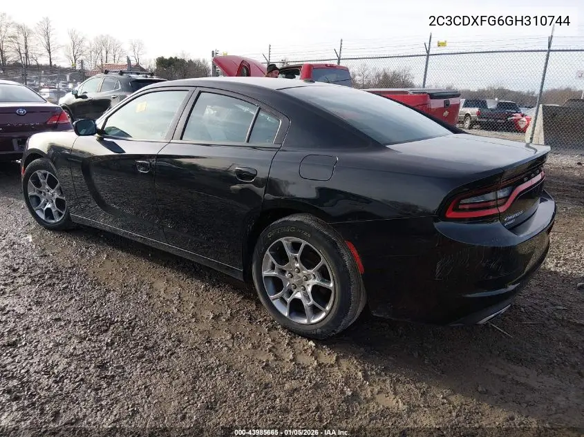 2C3CDXFG6GH310744 2016 Dodge Charger Se
