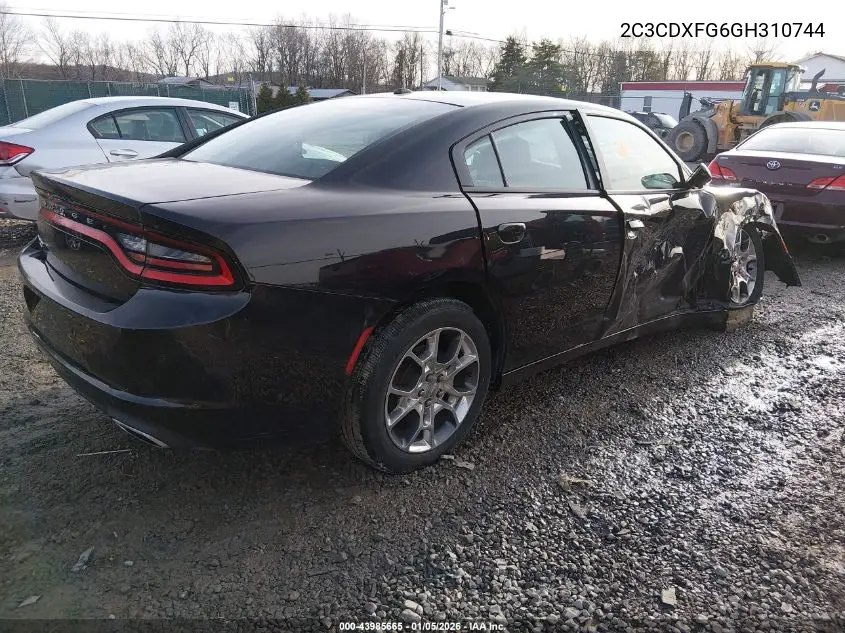 2C3CDXFG6GH310744 2016 Dodge Charger Se