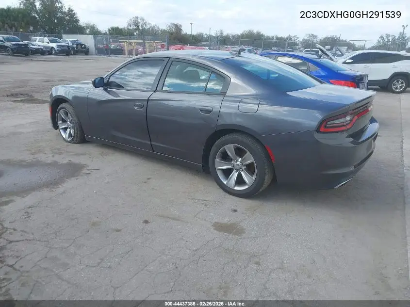 2C3CDXHG0GH291539 2016 Dodge Charger Sxt