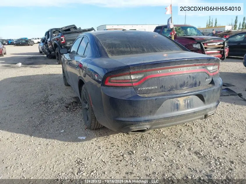 2C3CDXHG6HH654010 2017 Dodge Charger Sxt