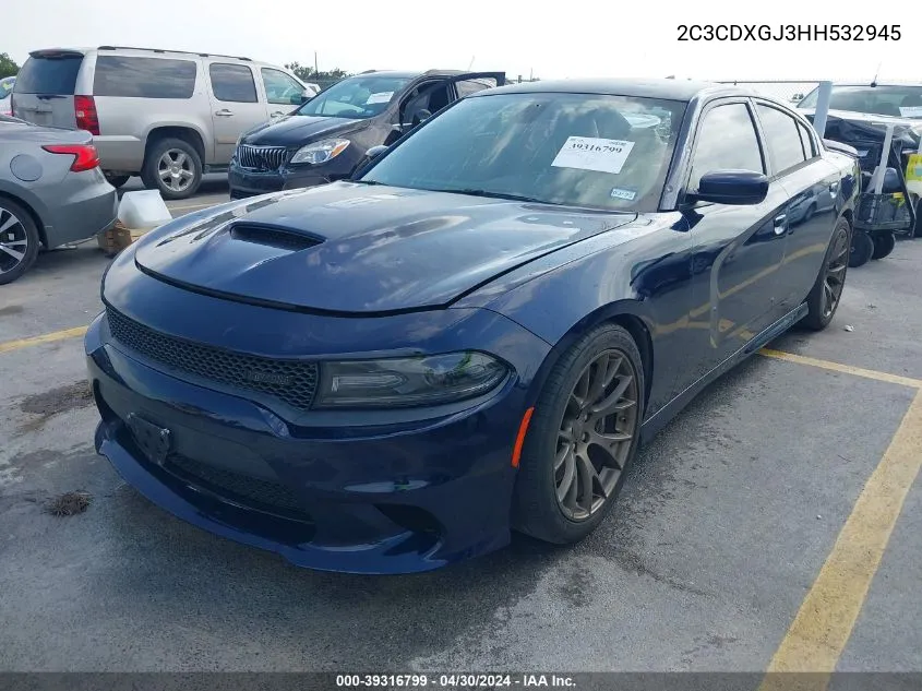 2017 Dodge Charger Daytona 392 Rwd VIN: 2C3CDXGJ3HH532945 Lot: 39316799