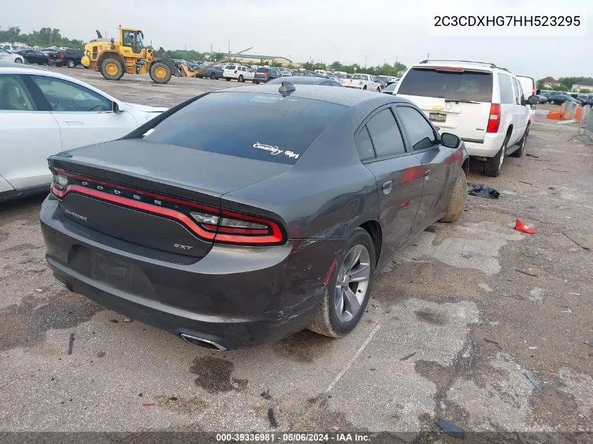 2017 Dodge Charger Sxt Rwd VIN: 2C3CDXHG7HH523295 Lot: 39336981