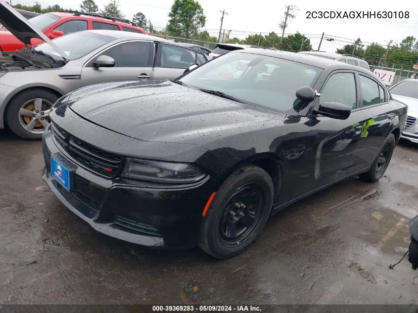 2C3CDXAGXHH630108 2017 Dodge Charger Police Rwd