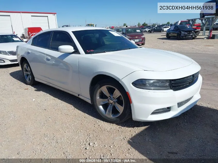 2C3CDXHG4HH561938 2017 Dodge Charger Sxt Rwd