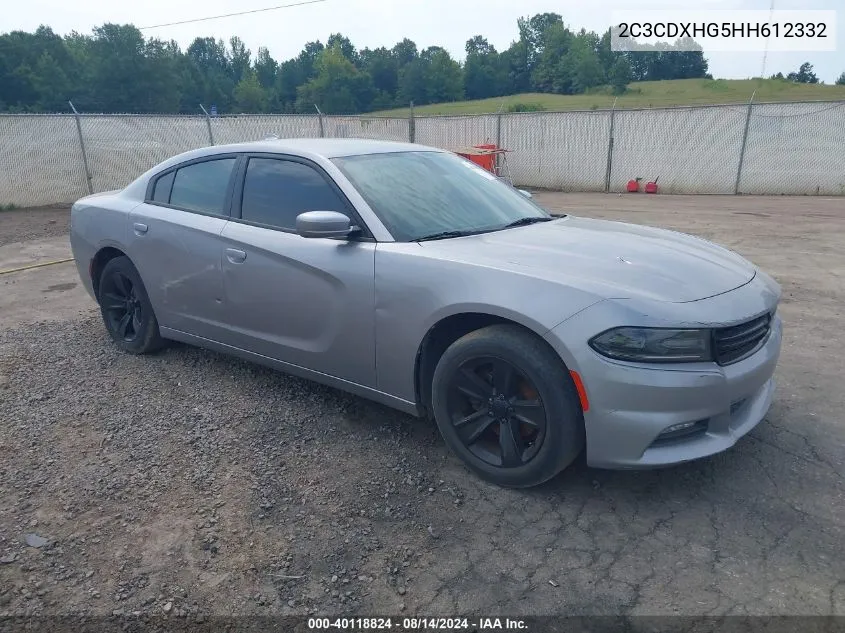 2017 Dodge Charger Sxt Rwd VIN: 2C3CDXHG5HH612332 Lot: 40118824