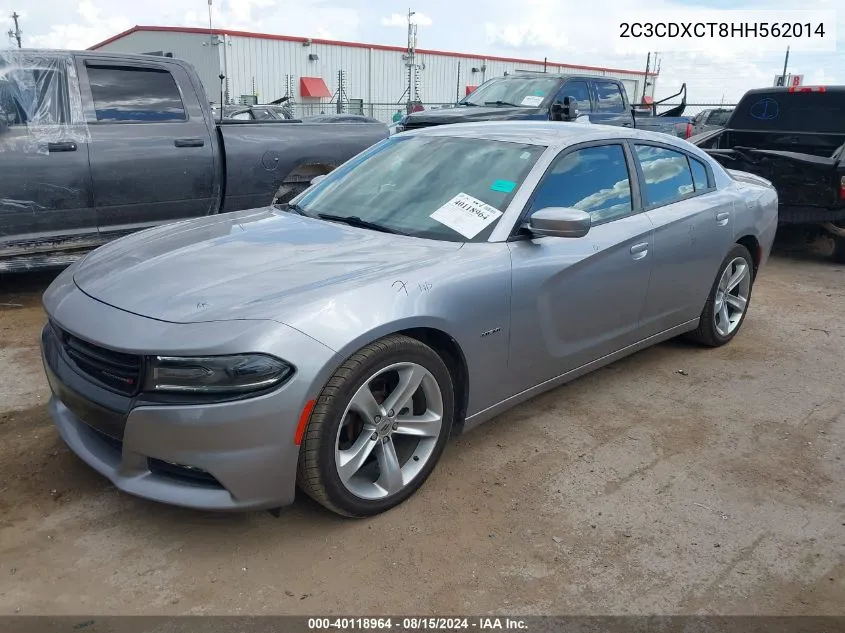 2C3CDXCT8HH562014 2017 Dodge Charger R/T Rwd