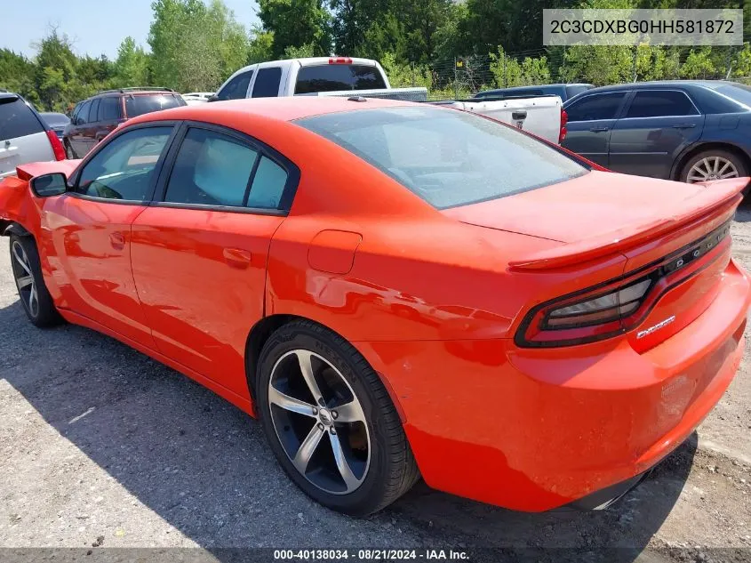 2C3CDXBG0HH581872 2017 Dodge Charger Se