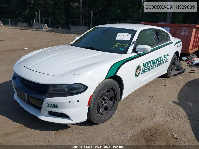 2017 Dodge Charger Police VIN: 2C3CDXAG9HH529089 Lot: 40155303