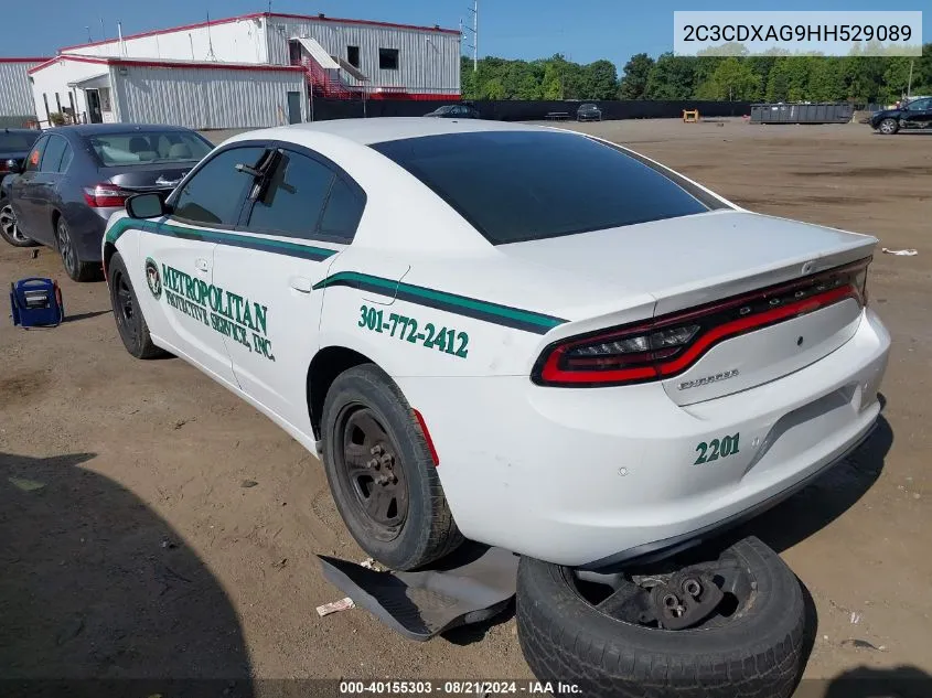 2017 Dodge Charger Police VIN: 2C3CDXAG9HH529089 Lot: 40155303