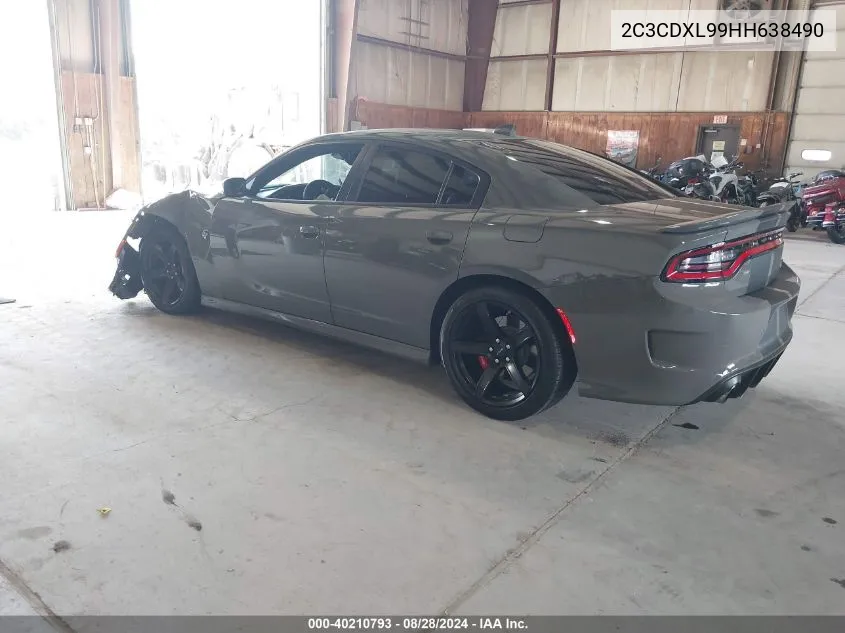 2C3CDXL99HH638490 2017 Dodge Charger Srt Hellcat Rwd