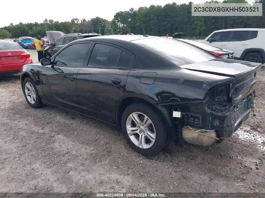 2017 Dodge Charger Se Rwd VIN: 2C3CDXBGXHH503521 Lot: 40224959