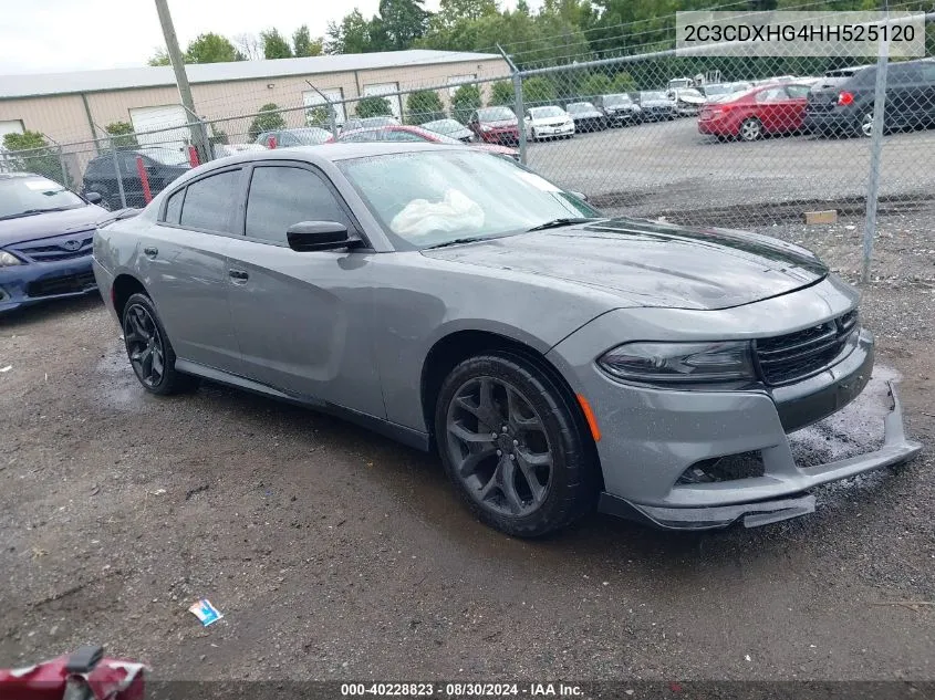 2017 Dodge Charger Sxt Rwd VIN: 2C3CDXHG4HH525120 Lot: 40228823