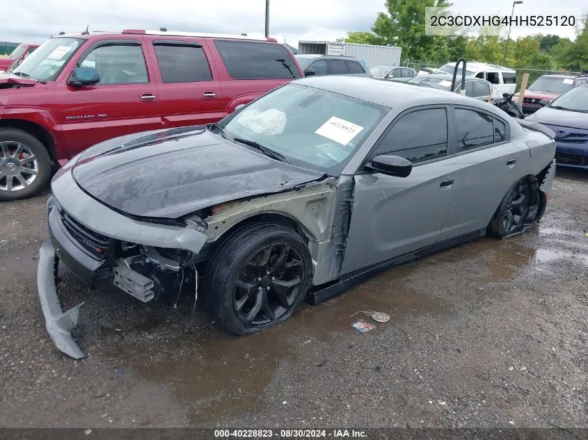 2017 Dodge Charger Sxt Rwd VIN: 2C3CDXHG4HH525120 Lot: 40228823