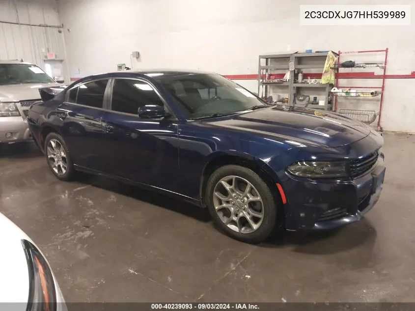 2017 Dodge Charger Sxt Awd VIN: 2C3CDXJG7HH539989 Lot: 40239093