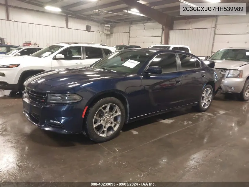 2C3CDXJG7HH539989 2017 Dodge Charger Sxt Awd