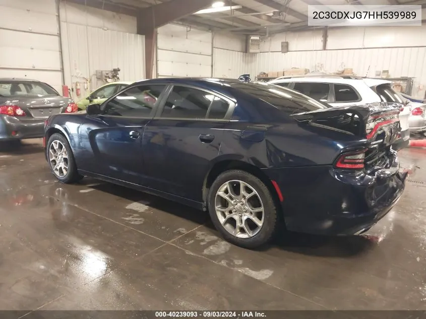 2017 Dodge Charger Sxt Awd VIN: 2C3CDXJG7HH539989 Lot: 40239093