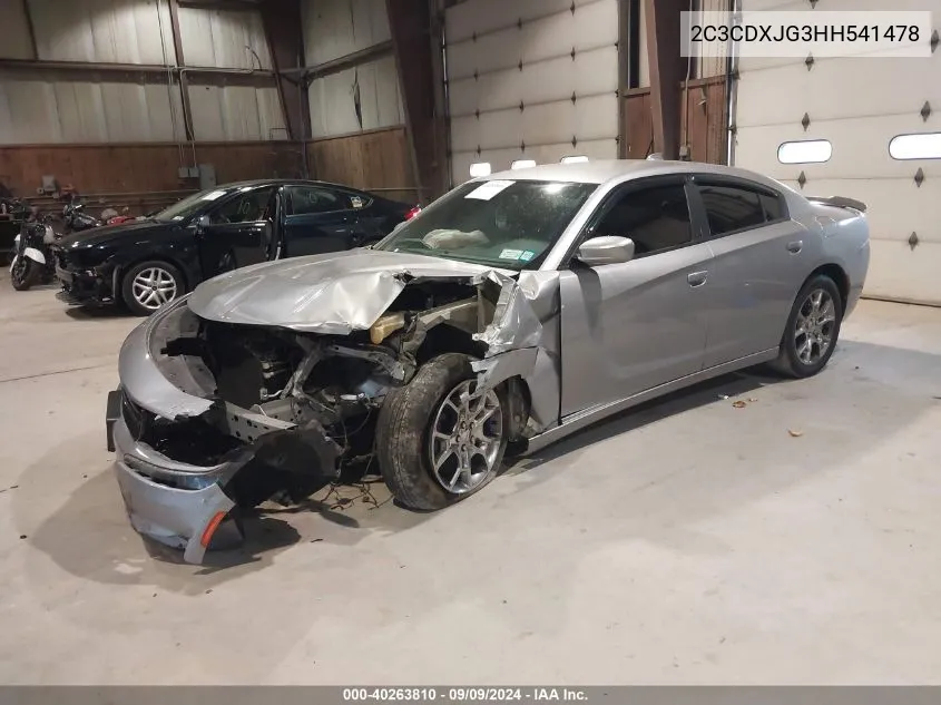 2017 Dodge Charger Sxt Awd VIN: 2C3CDXJG3HH541478 Lot: 40263810