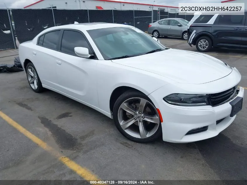 2C3CDXHG2HH642257 2017 Dodge Charger Sxt Rwd