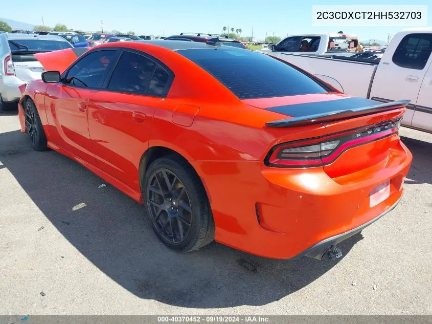 2017 Dodge Charger Daytona 340 Rwd VIN: 2C3CDXCT2HH532703 Lot: 40370452