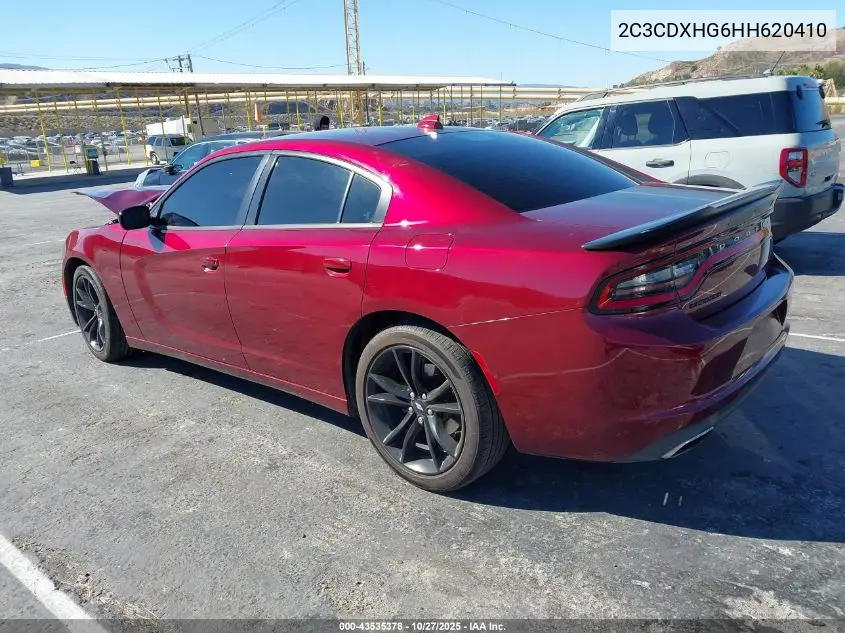 2C3CDXHG6HH620410 2017 Dodge Charger Sxt Rwd
