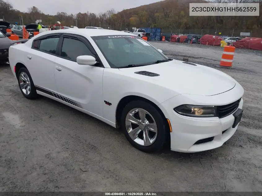 2C3CDXHG1HH562559 2017 Dodge Charger Sxt Rwd