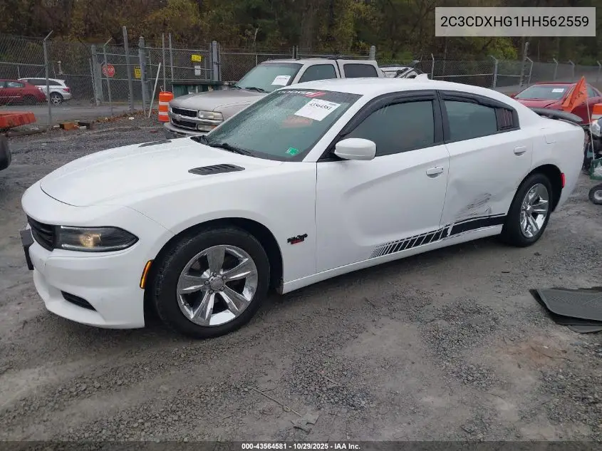 2C3CDXHG1HH562559 2017 Dodge Charger Sxt Rwd
