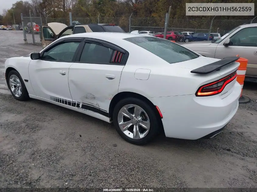 2C3CDXHG1HH562559 2017 Dodge Charger Sxt Rwd