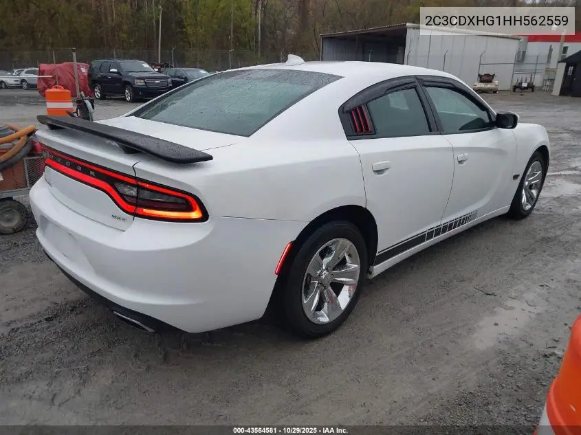 2C3CDXHG1HH562559 2017 Dodge Charger Sxt Rwd