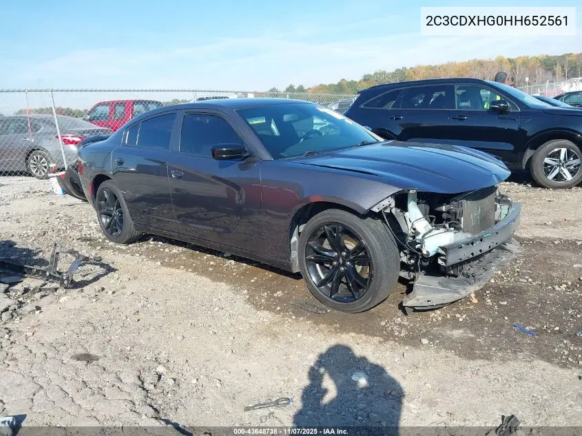 2C3CDXHG0HH652561 2017 Dodge Charger Sxt Rwd