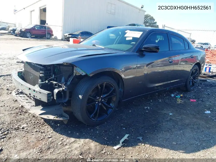 2C3CDXHG0HH652561 2017 Dodge Charger Sxt Rwd