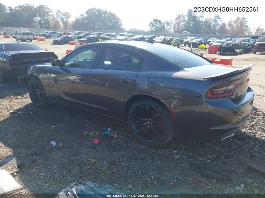2C3CDXHG0HH652561 2017 Dodge Charger Sxt Rwd