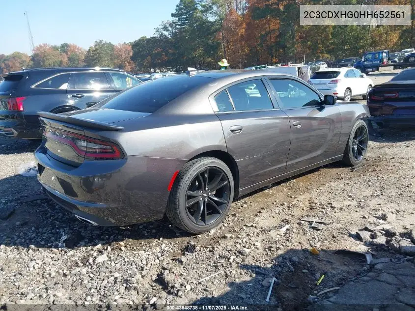 2C3CDXHG0HH652561 2017 Dodge Charger Sxt Rwd