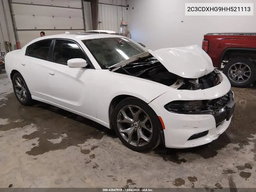 2C3CDXHG9HH521113 2017 Dodge Charger Sxt Rwd