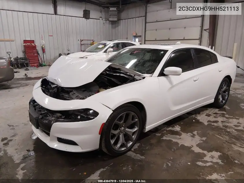 2C3CDXHG9HH521113 2017 Dodge Charger Sxt Rwd