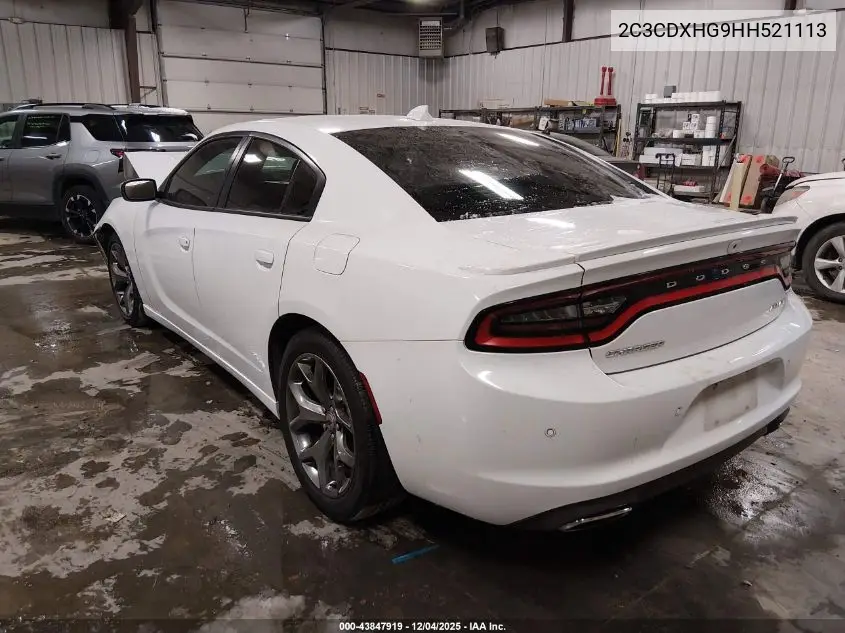 2C3CDXHG9HH521113 2017 Dodge Charger Sxt Rwd