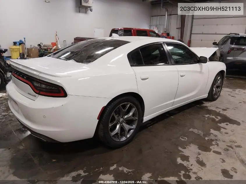 2C3CDXHG9HH521113 2017 Dodge Charger Sxt Rwd