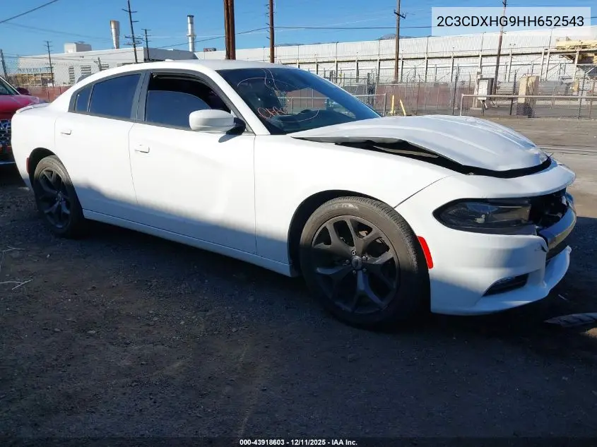 2C3CDXHG9HH652543 2017 Dodge Charger Sxt Rwd