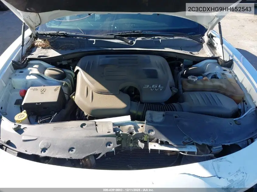 2C3CDXHG9HH652543 2017 Dodge Charger Sxt Rwd