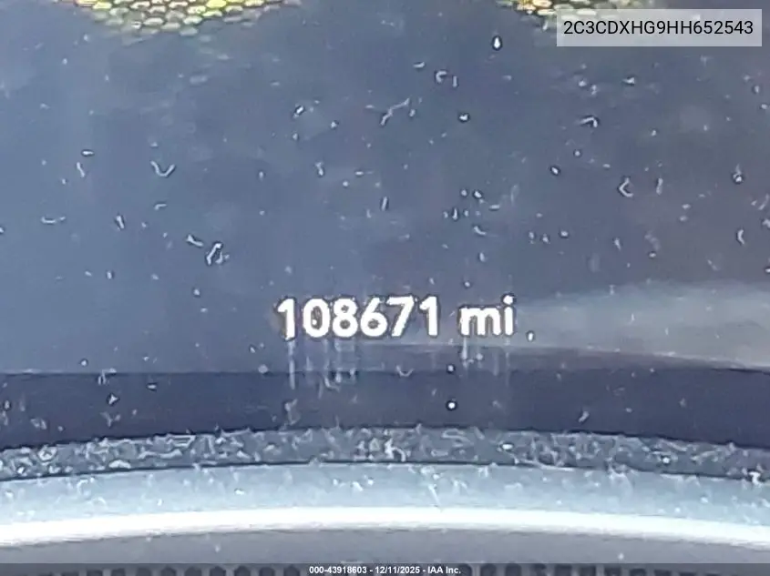 2C3CDXHG9HH652543 2017 Dodge Charger Sxt Rwd