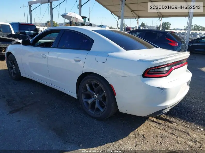 2C3CDXHG9HH652543 2017 Dodge Charger Sxt Rwd