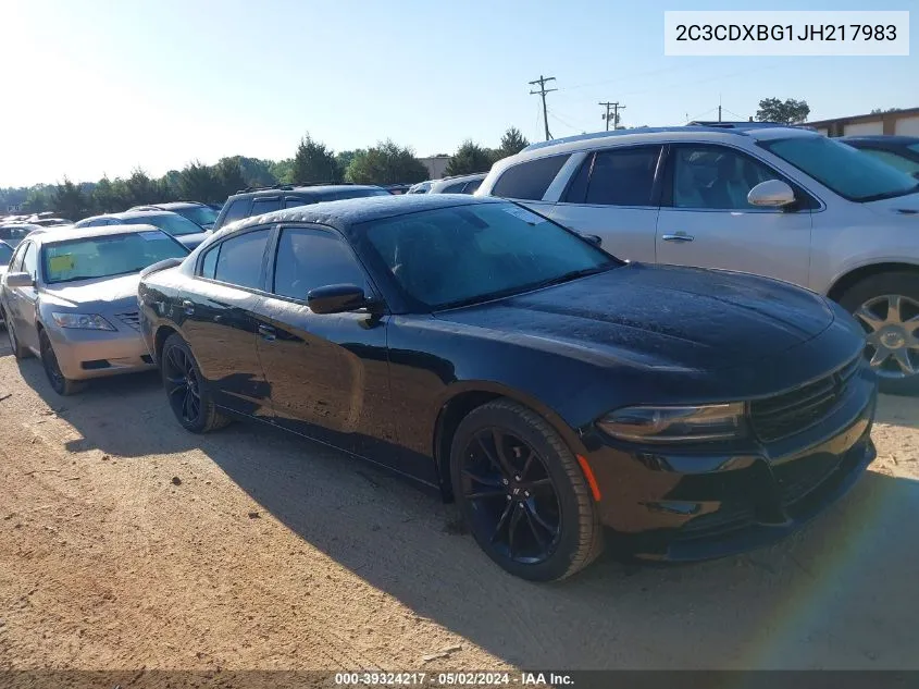 2C3CDXBG1JH217983 2018 Dodge Charger Sxt Rwd