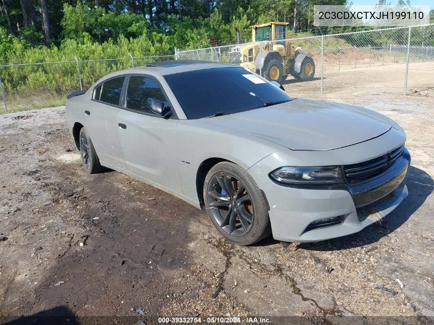 2018 Dodge Charger R/T Rwd VIN: 2C3CDXCTXJH199110 Lot: 39332754