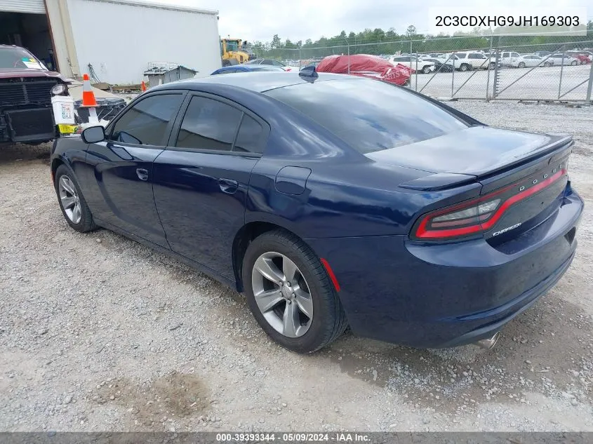 2C3CDXHG9JH169303 2018 Dodge Charger Sxt Plus Rwd